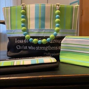 Purse, wallet & make up bag set